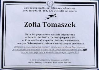 śp Zofia Tomaszek
